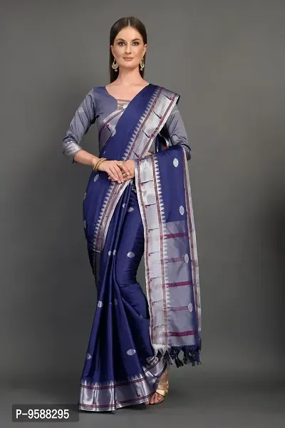 Buy House Of Begum Chiffon Khadi Black Saree With Silver Zari With  Unstitched Blouse online