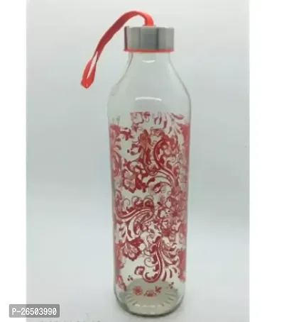 Useful Glass Airtight Printed Water Bottle-800 Ml