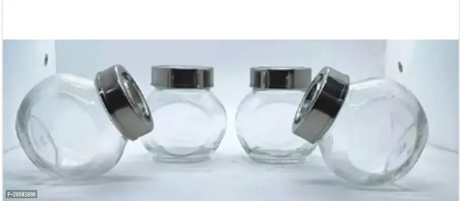 Useful Glass Airtight Spice Jars- Pack Of 4