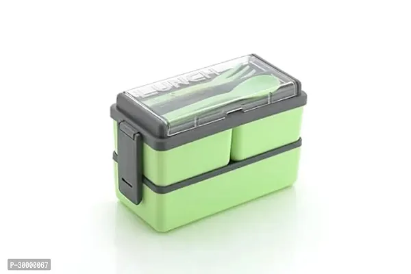 Double Deker 3 Compartment Office School And Tiifine Versetile Lunchbox Green-thumb0