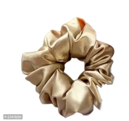 Designer Beige Silk Scrunchies For Women-thumb0