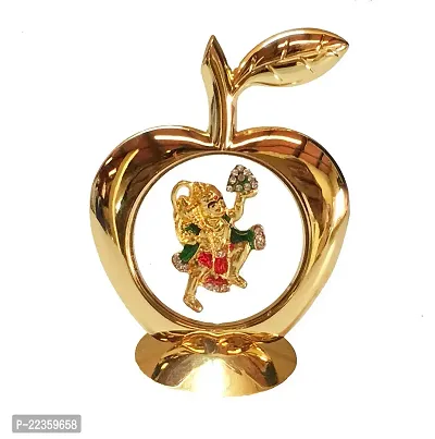 International Gift Gold Brass Pen With Visiting Card Holder And Apple Shape Hanuman Idol-thumb4