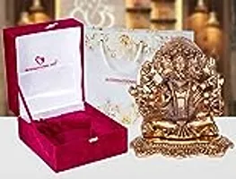 International Gift Copper Metal Panchmukhi Hanuman Idol with Royal Luxury Red Velvet Box and Beautiful Carry Bag Showpiece for Home Decor and Festival Gift-thumb1