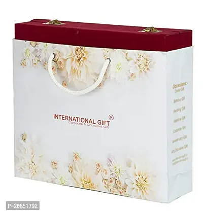 International Gift Cow with Velvet Box (Golden with 6 Diya)-thumb5