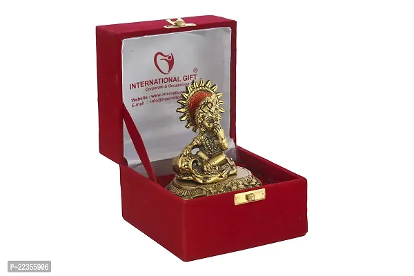International Gift Gold Aluminum Laddu Gopal Idol With Beautiful Royal Luxury Velvet Box (Set Of 2)-thumb4