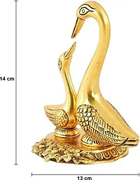 International Gift Gold Metal King Handicrafts Home Decoration Pair Of Kissing Duck Showpiece-thumb1