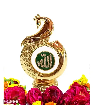 International Gift Gold Brass Sikh Religious Symbol Car Dashboard, 12 Cm-thumb2