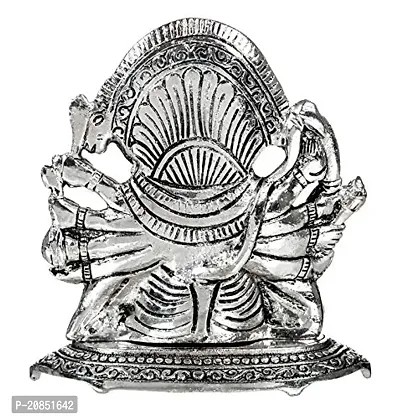 International Gift Silver 5 Mukhi Hanuman Statue with Shehanais Oxidized Finish with Luxury Velvet Box Pack and Beautiful Carry Bag Showpiece for Home Decor (Diya Set of 6 Pics)-thumb3