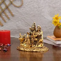 International Gift Gold Metal Shiv Parivar Murti Statue Sculpture-thumb1