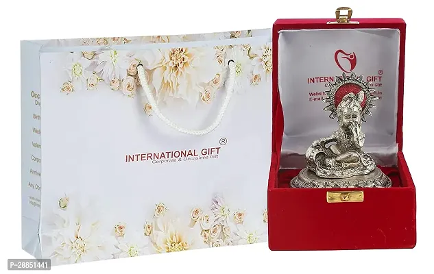 International Gift Silver Laddu Gopal God Idol Oxidized Finish with Luxury Velvet Box Pack with Beautiful Carry Bag-thumb0