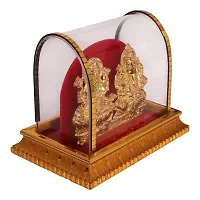 International Gift Gold Metal Lord Ganesh And Maa Lakshmi Idol God Ganpathi And Goddess Laxmi Pooja Mandir-thumb2
