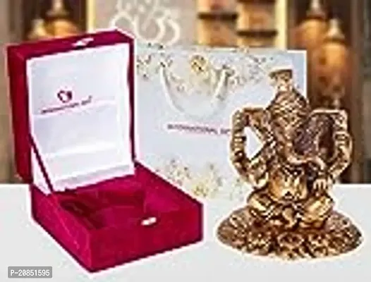 International Gift Pagdi Ganesh with Velvet Box (Copper)-thumb2