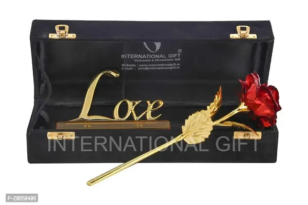 International Gift Red Rose Flower With Love Stand And Luxury Black Gift Box Pack With Smiley Pillow-thumb4