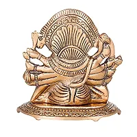 International Gift Copper Metal Panchmukhi Hanuman Idol with Royal Luxury Red Velvet Box and Beautiful Carry Bag Showpiece for Home Decor and Festival Gift-thumb3