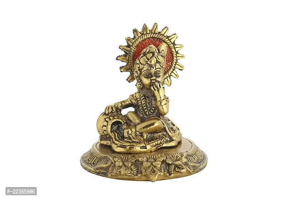 International Gift Gold Aluminum Laddu Gopal Idol With Beautiful Royal Luxury Velvet Box (Set Of 2)-thumb2
