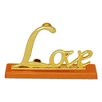 International Gift Artificial Rose Flower and Love Shape Stand with Box (Red, Golden, 1 Piece)-thumb3