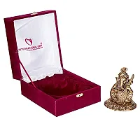 International Gift Copper Metal Ganesh Idol with Sitar with Royal Luxury Red Velvet Box and Beautiful Carry Bag Showpiece for Home Decor and Festival Gift-thumb4