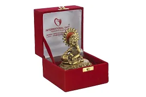 International Gift Silver -Plated Sai Baba Idol With Luxury Velvet Box Pack-thumb1