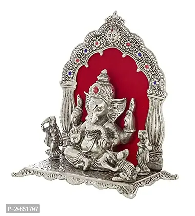 International Gift Silver Ganesh Idol Oxidized Finish with Luxury Velvet Box Pack and Beautiful Carry Bag Showpiece for Home Decor (Diya Set of 6 Pics)-thumb3