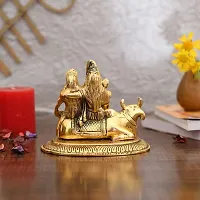 International Gift Gold Metal Shiv Parivar Murti Statue Sculpture-thumb3