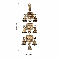 International Gift? Laxmi Ganesh Shubh Labh Wall Hanging Ghanti with 9 Bells, Beautiful Decoratives Wall Hanging subh labh Door Hanging (30 cM)-thumb2