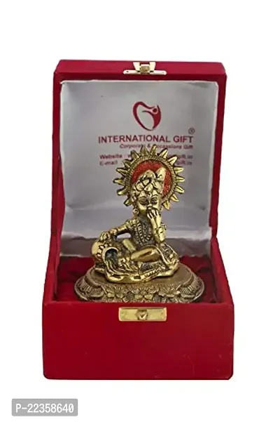 International Gift Silver -Plated Sai Baba Idol With Luxury Velvet Box Pack-thumb3