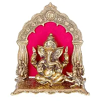 International Gift Brown Metal Ganesh Idol With Agarbatti Incense Stick Stand Diya With Beautiful Gift Box Packing With Carry Bag-thumb1