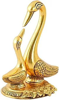 International Gift Gold Metal Pair Of Kissing Duck Decorative Showpiece And Gift Article-thumb1