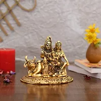 International Gift Gold Metal Shiv Parivar Murti Statue Sculpture-thumb2