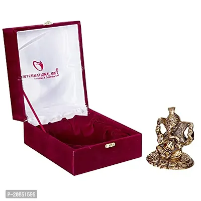 International Gift Pagdi Ganesh with Velvet Box (Copper)-thumb5