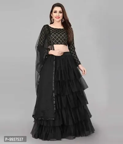 Stylish Women Satin Lehenga Cholis with Dupatta