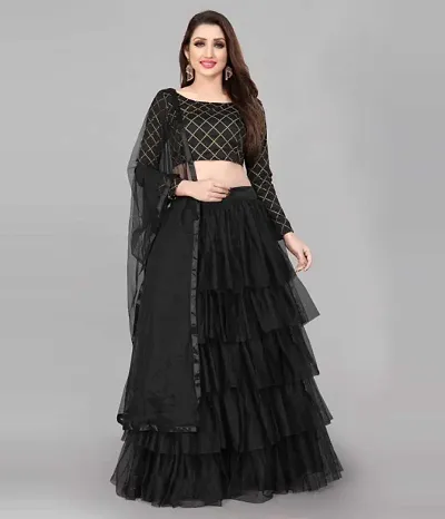 Ruffle Lehenga Choli Set