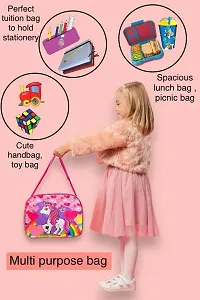 Le Delite Waterproof Side Sling Bag for Kids Age 1-10 Years, Diaper Bag, Picnic Bag Kids Purse,Tuition Handbag, Swimming Bag- Multipurpose Sling Bag, Lunch Box Tiffen Handbag (Unicorn Set)-thumb2