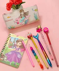 Le Delite Spiral Mini Diary Kids Girls , Cartoon Doll Pocket Diary ,Cute Diary for Kids,Cartoon Stylish Pen / Diary with Pen , Mermaid Stationary Pouch for Girl ,Pearl Mirror Mermaid Pencil Pen-thumb3