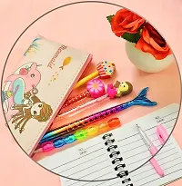 Le Delite Spiral Mini Diary Kids Girls , Cartoon Doll Pocket Diary ,Cute Diary for Kids,Cartoon Stylish Pen / Diary with Pen , Mermaid Stationary Pouch for Girl ,Pearl Mirror Mermaid Pencil Pen-thumb2