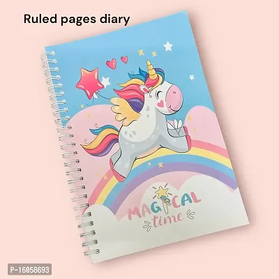 LE DELITE Unicorn Stationary Combo Gift for Girls Kids - Water Glitter Pouch , Lava Pen , Pencil ,Eraser , Bookmark /Stationary Set Diary for School , Kitty Multicolor Stylish Pen / Gift Set-thumb4