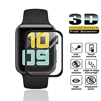 WETEK Compatible With Apple Watch Series 7 41mm 5D Unbreakable Tempered Film Screen Protector Watch Full Coverage Hard Polycarbonate Slim Protective Cover, Ultra-thin HD Protective Cover (Black)-thumb2