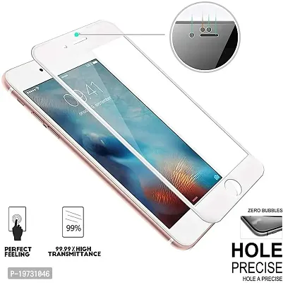 WETEK Screen Protector Compatible with iPhone 6/6S/SE, Impossible Anti-Scratch, Bubble-Free, Premium Hardness, Anti Glare (White)-thumb2