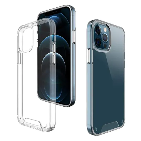 WETEK? Space Collection Transparent Cover for iPhone 12 Pro, Hard Back Crystal Clear Hybrid Transparent Back Cover for iPhone 12 Pro (Non-Yellowing, Anti-Slip  Shockproof Design)