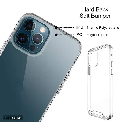 WETEK? Space Collection Transparent Cover for iPhone 12 Pro, Hard Back Crystal Clear Hybrid Transparent Back Cover for iPhone 12 Pro (Non-Yellowing, Anti-Slip  Shockproof Design)-thumb3
