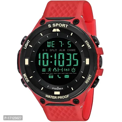 Harbor Fashionable Red Strap Multi Function Waterproof Digital Sports Watch-thumb0