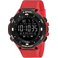 Harbor Fashionable Red Strap Multi Function Waterproof Digital Sports Watch-thumb1