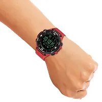 Harbor Fashionable Red Strap Multi Function Waterproof Digital Sports Watch-thumb2