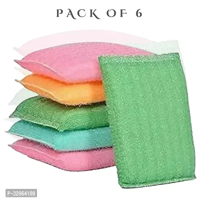 Multi-Use, Non-Scratch Scrubber, Heavy Duty Scrub for Dishwashing, Kitchen Sponge for Hard Tools. Scrubs  Sponges Foam Scrubber Pack Of 6-thumb0