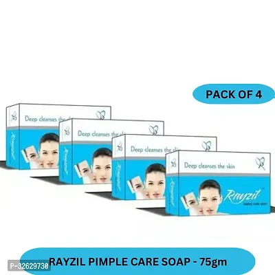 Rayzil PIMPLE , ACNE SOAP, SKIN CARE SOAP, DARK SPOT, DARK CIRCLE, LIGHTENS SOAP, (4 X 75) gm