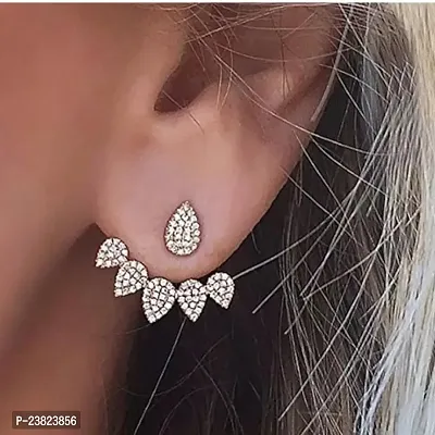 Creative and Stylish Ear Buds Shiny Full Diamond Earrings Double-sided