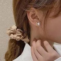 New Spiral Floral Pearl Zircon Gold Color Earrings for Women Personality Fashion-thumb2