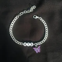 Combo of 2 Evil Eye Infinity bracelet, Nazr bracelet, chain infinity bracelet  and bts butterfly chain bracelet combo-thumb2