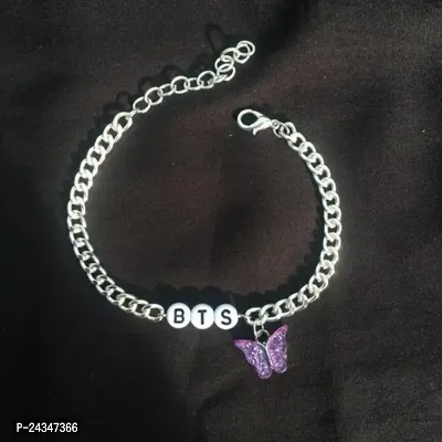 Combo of 2 Evil Eye Infinity bracelet, Nazr bracelet, chain infinity bracelet  and bts butterfly chain bracelet combo-thumb3