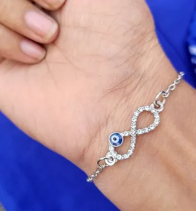 Stylish Evil Eye Infinity bracelet, Nazr bracelet, chain infinity bracelet